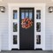 Haute Decor Lighted Wreath with Auto Timer 24 Inch Halloween Pumpkin Plaid Harvest Wreath - Natural Grapevine with 30 Warm White LED Lights - Fall Front Door Decor